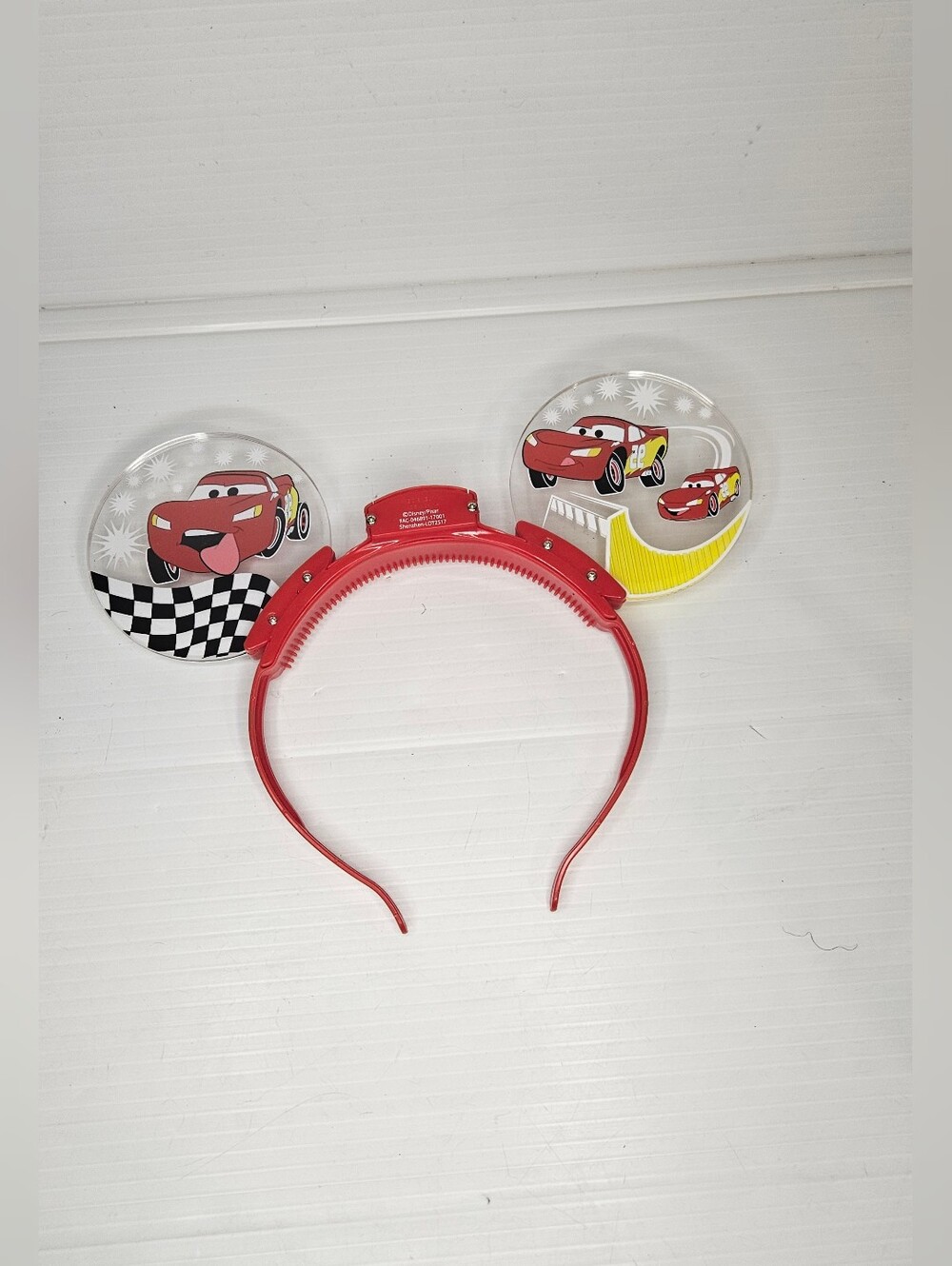 Disney Parks Cars Land Lightning McQueen Light Up Mickey Ears Headband DCA